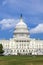 People at the meadow in front of the United States Capitol building