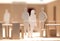 People meeting and talking, wooden and cardboard layout, model of human communication