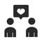 People message love community and partnership silhouette icon