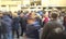 People in motion at London Underground station, rush hour photo. United Kingdom