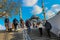 People Move Stairs of Underpass at Eminonu in Istanbul Turkey