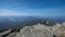 People on the narrow path to the summit of Whiteface