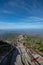 People on the narrow path to the summit of Whiteface