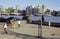 People near the Millennium Bridge River Thames London UK 2003