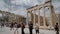 People near Parthenon - ancient temple in Athenian Acropolis, Greece