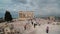 People near Parthenon - ancient temple in Athenian Acropolis, Greece