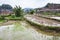 People near terraced rice fields in Chengyang