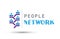 People network team work group corporate success development concept logo icon for business on white background