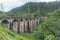 People in the Nine Arch Bridge, Sri Lanka.