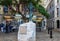 People observe Statue of Nelson near Trafalgar Square - Gibraltar is a British Overseas Territory and headland, on Spain`s south c