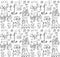 People in office seamless pattern