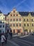 people at one of the central streets of the city of Erfurt, Germany