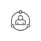 People organization line outline icon