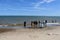 People Paddling, Great Yarmouth Beach, Norfolk, England, UK