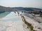 People on Pamukkale mountain in Turkey