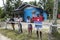 People of Papua West Guinea showing shirt with flag