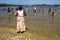 People on Park Praia do Sol on the banks of the Guarapiranga Dam