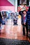 People passing a homeless man praying on the street on the rainy day in Hong Kong city in 15 Jan 2016