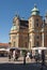 People passing Kalmar cathedral Sweden