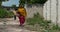 People passing by in Zanzibar village