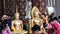 People pasted gold on Buddha, the most important Buddhist ritual
