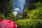 People on the path in Wulong National Park