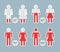 People Percentage Icons for infographic or presentation - vector Illustration