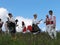 People pick herbs on the day of the summer solstice of a meadow in Vratsa Balkan