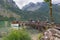 People on pier embarking launch ship at Konigssee