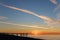 People on the pier at sunset beach