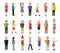 People pixel avatars vector design illustration