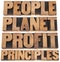 People, planet, profit, principles