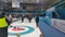 People play in curling for recreation purpose in ice arena during winter season