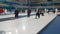 People play in curling for recreation purpose in ice arena during winter season