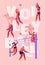 People Playing Beach Volleyball Poster. Summer Outdoor Active Sport Game Concept. Girl with Ball Air Jump. Handsome Man Volleyball