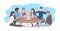People playing jenga spending time together mix race friends having fun table games concept