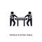 people playing table football isolated icon. simple element illustration from recreational games concept icons. people playing