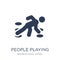 People playing Twister icon icon. Trendy flat vector People play