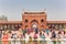 People at the pond of the Jama Masjid mosque in New Delhi