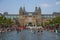 People in the pool in front of Rijksmuseum in Amsterdam