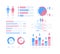 People population infographic. Percentage demographic processes graphic diagram man woman symbols garish vector