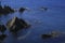 People practicing canoeing on the Sirens Reef in Cabo de Gata