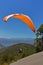 People practicing paragliding over the lake of valle de bravo, mexico II