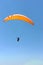 People practicing paragliding over the lake of valle de bravo, mexico VI