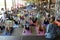 People practicing yoga poses during festival of Yoga and Vedic Culture