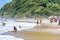 People at Praia do Tombo beach, Guaruja SP