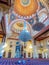 People praying inside the Mohammad Al-Amin Mosque in Beirut, Lebanon