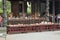 People praying in Mengjia Longshan Temple in Taipei