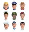 People and professions. Colored characters