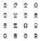 People professions vector icons set